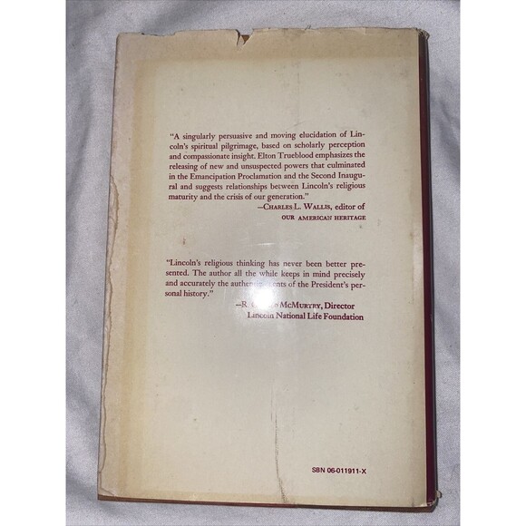 1973 Edition ABRAHAM LINCOLN THEOLOGIAN OF AMERICAN ANGUISH Used Hardcover - Picture 2 of 8
